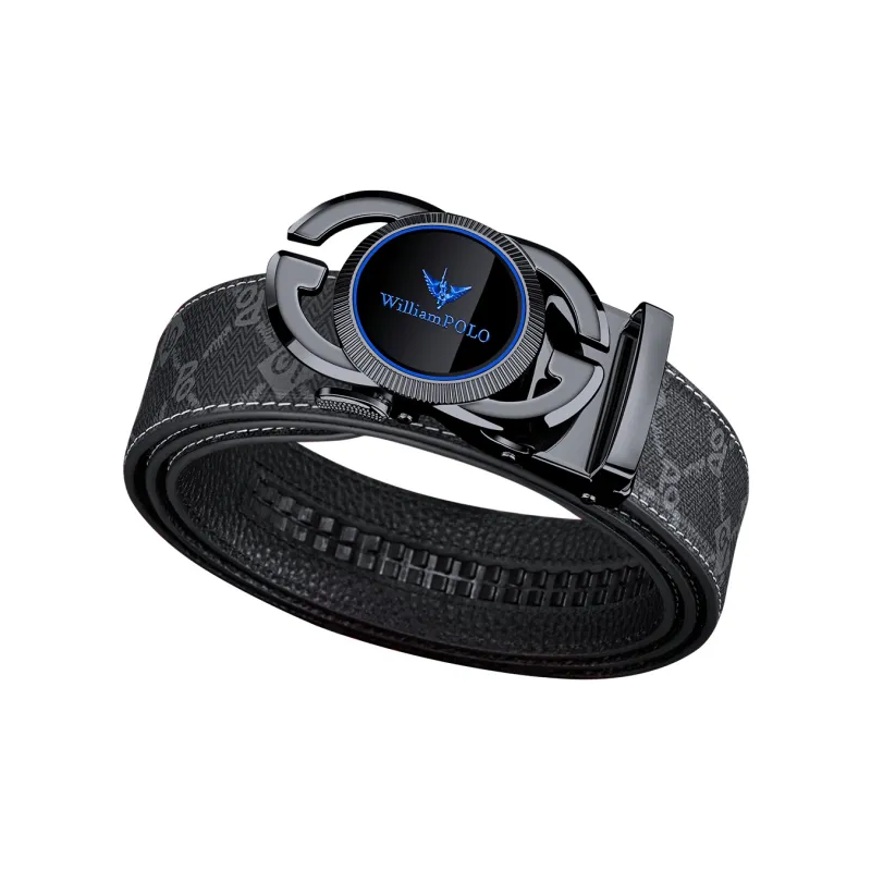 WilliamPOLO PVC/Cow Leather Belts Men's Multiple Colors 3.5cm Width-8