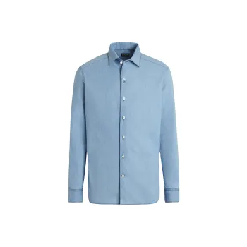 Ermenegildo Zegna Long Sleeved Denim Shirt