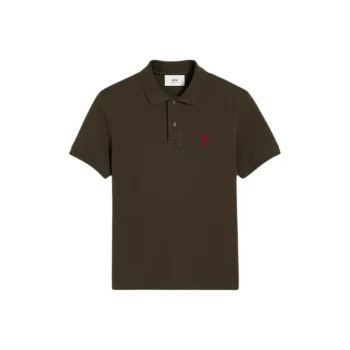 AMIPARIS Paris Ami De Coeur Logo Embroidered Short Sleeved Polo Shirt
