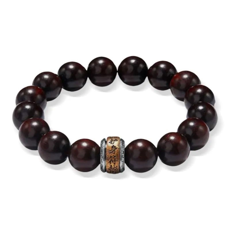 MUXIANG Bloodwood Wooden Bracelets Unisex-0