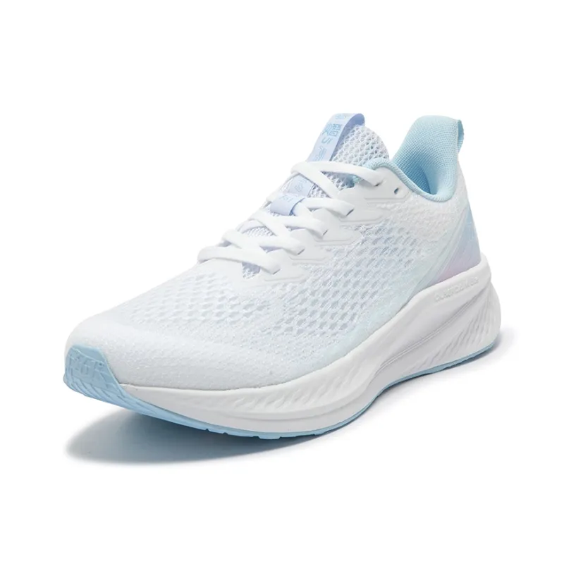 361° Breathable Lightweight Low-Top Casual Running Shoes Women's White Blue-1