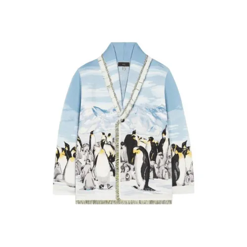 Alanui Postcard From Antarctica Jacquard Fringed Cardigan