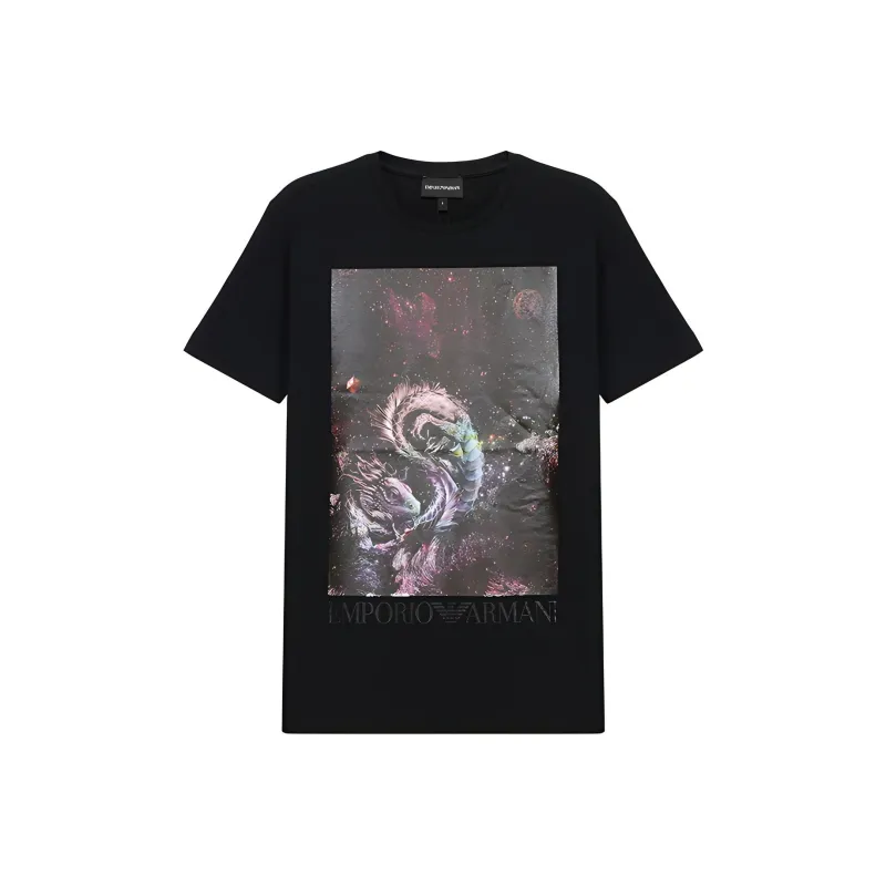 EMPORIO ARMANI T Shirts Men Black-0