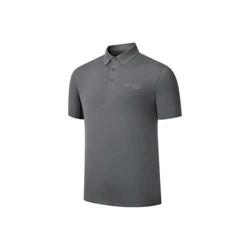Saucony Polo Shirt Men's Heather Gray