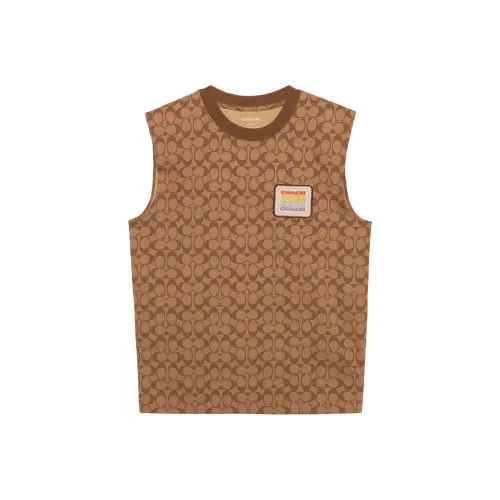 COACH SS23 Tank Tops Men's Brown