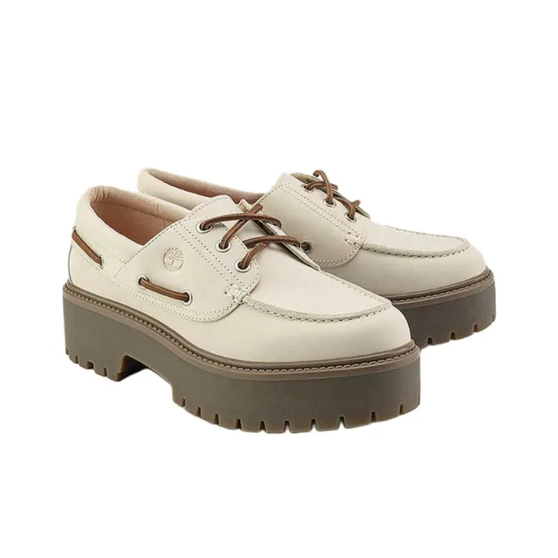Timberland Stone Street Boat Shoes Women's White-1