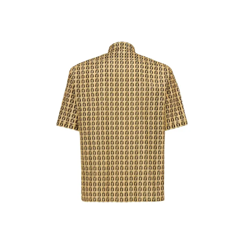 FENDI Shirts Men Yellow Brown-1
