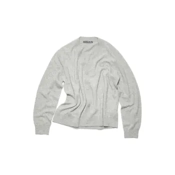 Acne Studios Face Logo Patch V Neck Cardigan