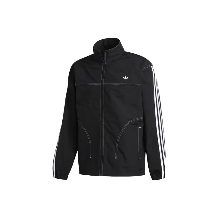 Adidas Originals Embroidered Jacket Men's Black-0