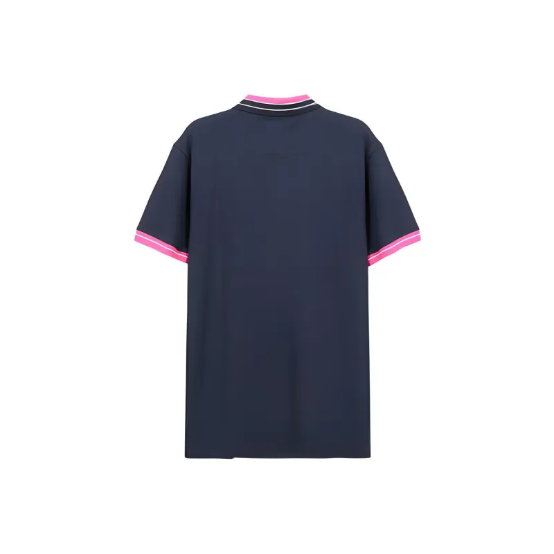 HUGO BOSS Short Sleeved Polo Shirt Men's Marine Blue-1