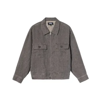 Stussy Boxy Linen Zip Jacket