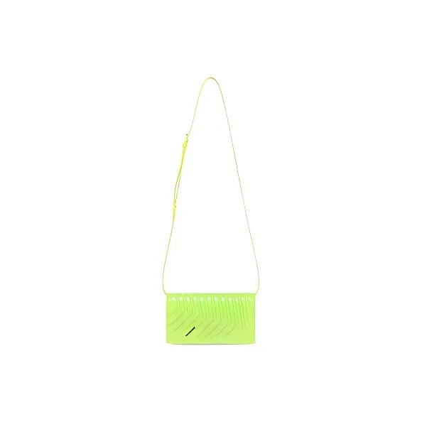Balenciaga Car Calfskin Card Clip Wallets Men's Neon Green-1