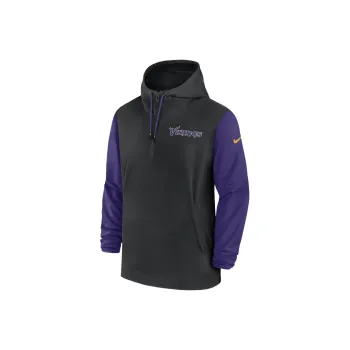 Nike Minnesota Vikings Sideline Pre Game Player Men's Nike Nfl 1/2 Zip Hooded Jacket