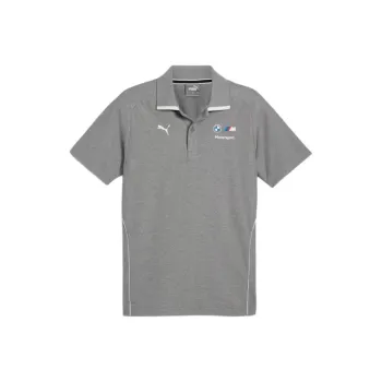 PUMA BMW M Motorsport SS24 Polo Shirt Men's Gray
