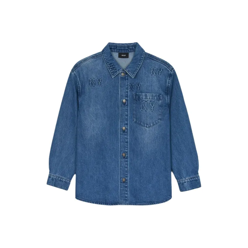 MLB New York Yankees Shirt Unisex Denim Blue-0