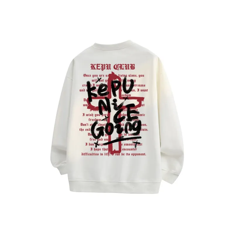 Kepu Fleece Lined Crew Neck Sweatshirt Unisex-6