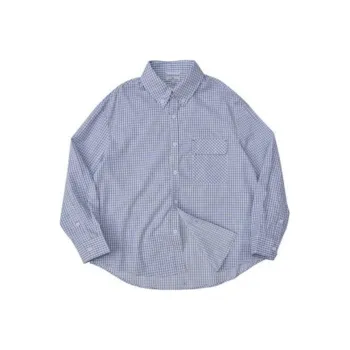 LIVINGTOWN Shirt Unisex Blue White Plaid