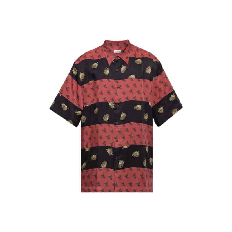 DRIES VAN NOTEN Graphic Printed Striped Shirt-0