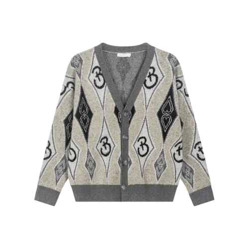 Bosieagender Knitwear Unisex Heather Gray Pink
