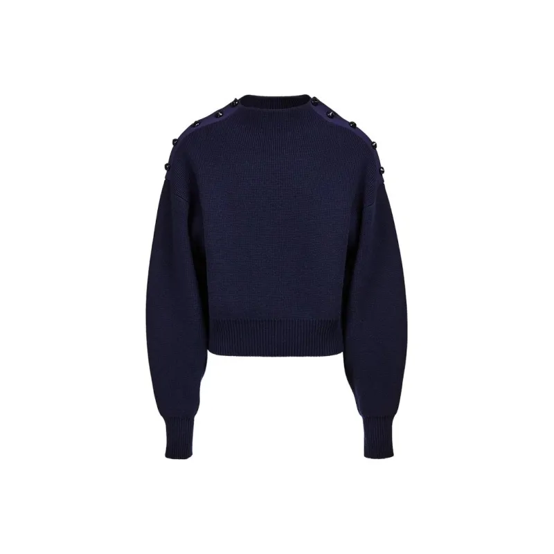 Ferragamo Studded Mock neck Knitted Jumper-0