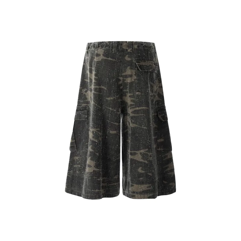 VINMUK Denim Shorts Unisex Camouflage-1