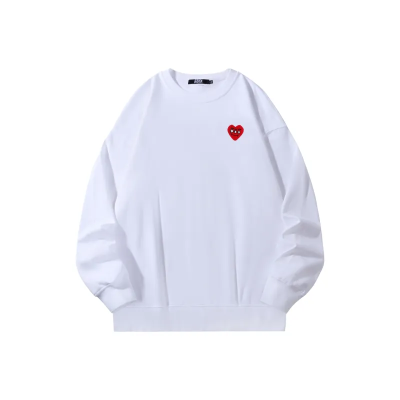 GXXX Heart Long Sleeved Crew Neck Sweatshirt Unisex-0