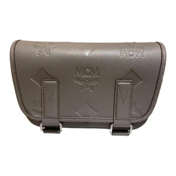 MCM Aren Nappa Leather Shoulder Bag, Crossbody Bag Mini Women's Gray