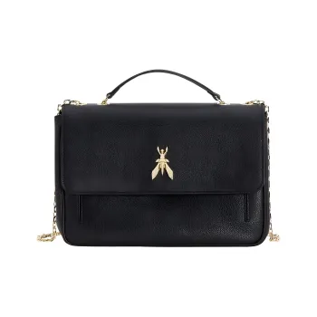 Patrizia Pepe Cow Leather Shoulder Bag, Crossbody Bag, Handbag Women's Black