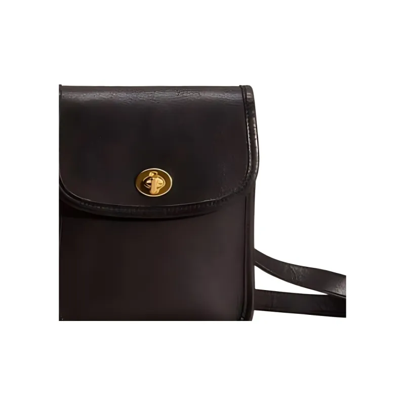 COACH Sidepack Leather Small Square Bag Shoulder Bag Crossbody Bag Small Size Women's Black-2
