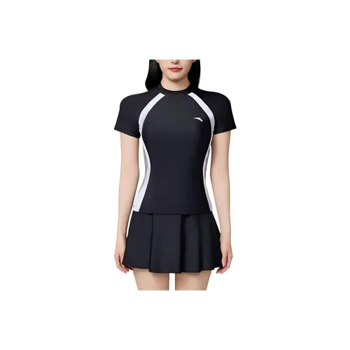 Anta Two-Piece Swimsuits Women's Basic Black/Pure White/Light Gray