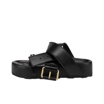 MOSCHINO Slide Slippers 4cm Women's Black