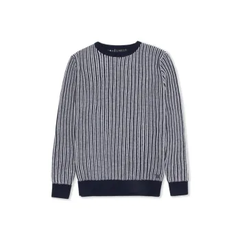 GUESS Sweater Men's Blue Stripes