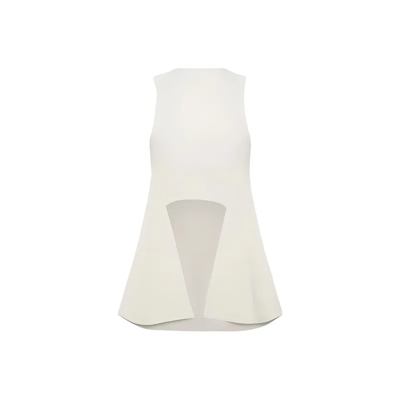 JIL SANDER Scoop Neck Cropped Blouse-1