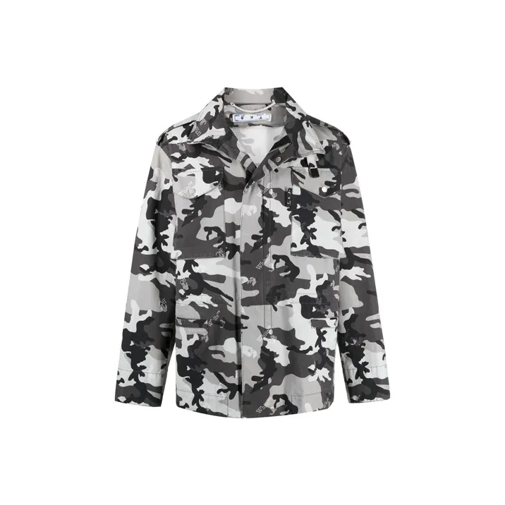 OFF WHITE Camouflage All Over Logo Print Jacket-0