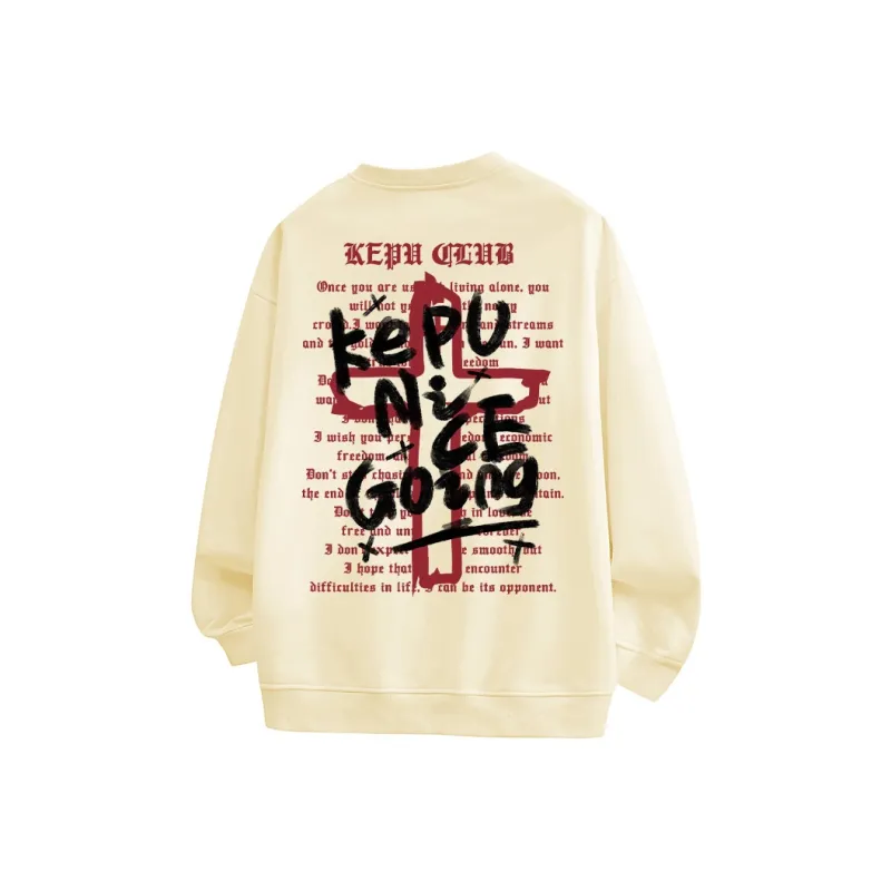Kepu Fleece Lined Crew Neck Sweatshirt Unisex-10