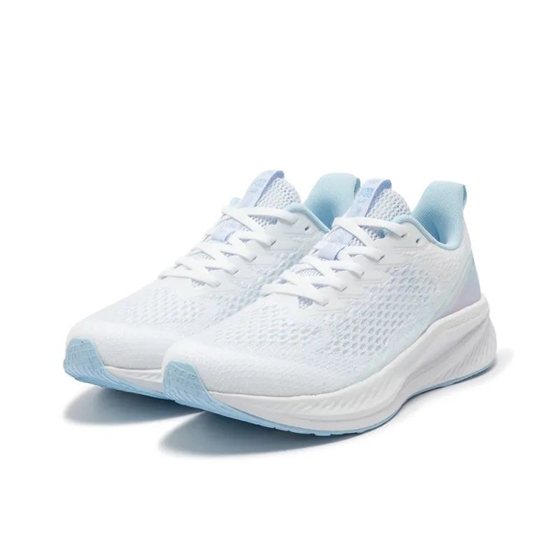 361° Breathable Lightweight Low-Top Casual Running Shoes Women's White Blue-2