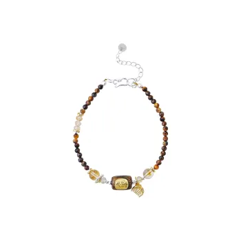 Amy's Garden Natural Tiger's Eye Stone Jade Bracelets Women's