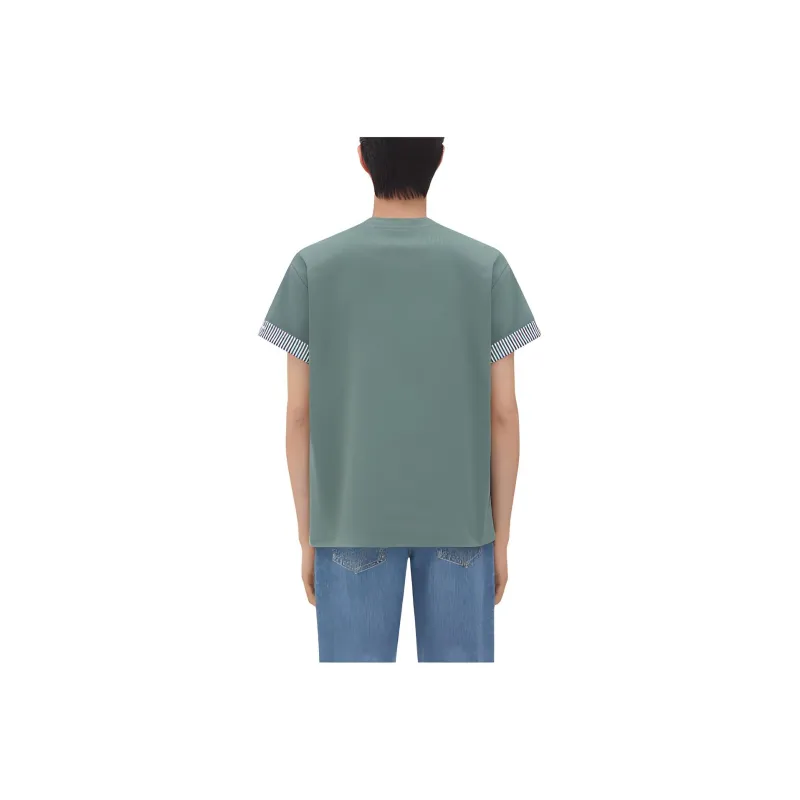 Bottega Veneta Double Layer Striped Crewneck T Shirt-1