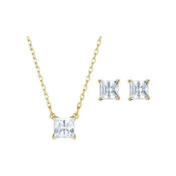 Swarovski Attract Necklaces Women's Gold Plated White