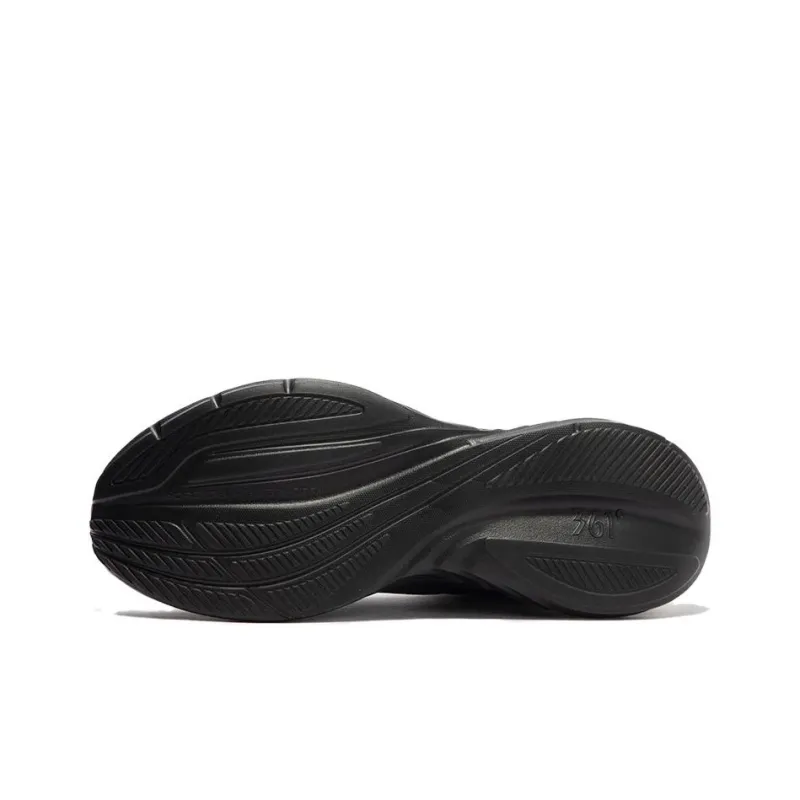 361° Abrasion Resistant Cushioning Low Top Casual Running Shoes Men's Black-4