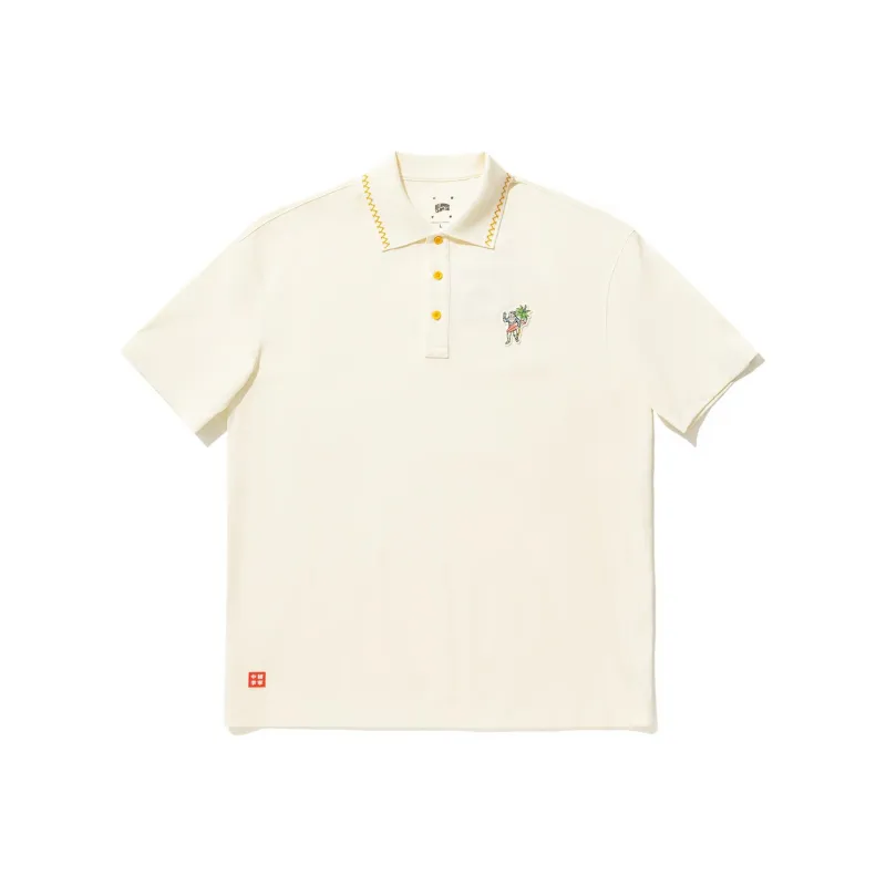 LiNing x BILLIONAIRE BOYS CLUB Polo Shirt Men's Ecru-0