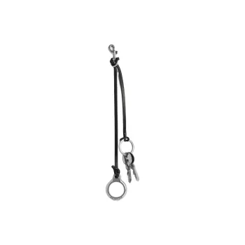 Balenciaga Calfskin Keychains Unisex Black