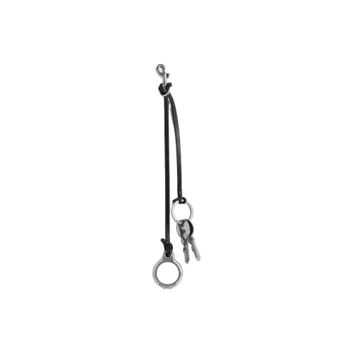 Balenciaga Calfskin Keychains Unisex Black