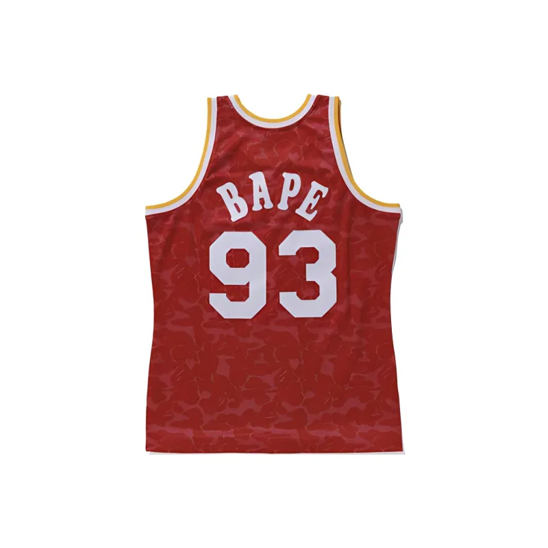 Bape X Mitchell & Ness Rockets Camo Basketball Swingman Jersey-1