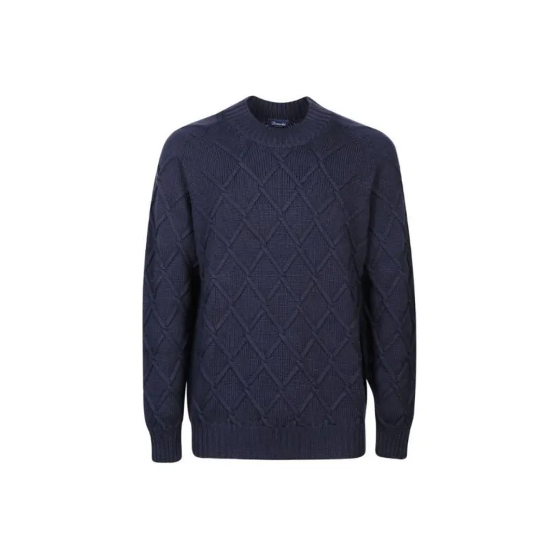 Drumohr Sweater Men's Marine Blue-0