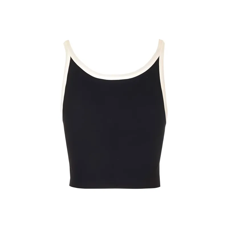 PALM ANGELS Pa Monogram Cropped Tank Top-1