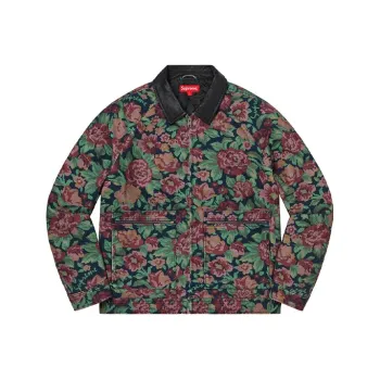 Supreme Leather Collar Work Jacket