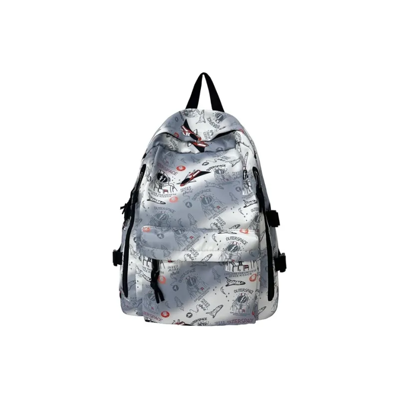 Single Warehouse Nylon Backpack Regular Unisex Blue/Green/Gray/Black-12