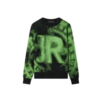 JOHN RICHMOND Sweater Men's Neon Green Letter