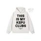 White Heather Gray (Black Print) Fleece-Lined